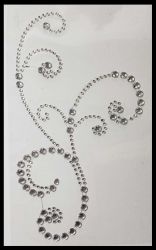 Frilly Flourish - Silver Rhinestones